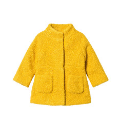 Yellow Long Sleeve Hooded Pockets Plaid Outerwear