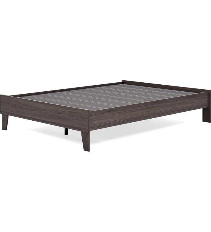 Signature Design Casual Full Platform Bed, Dark Gray