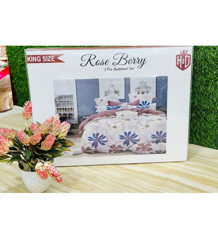 Royal Touch Pure Cotton 3 PC Bedsheet Sets Design - 01