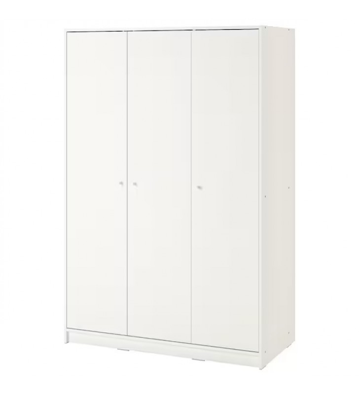 KLEPPSTAD White Wardrobe With 3 Doors