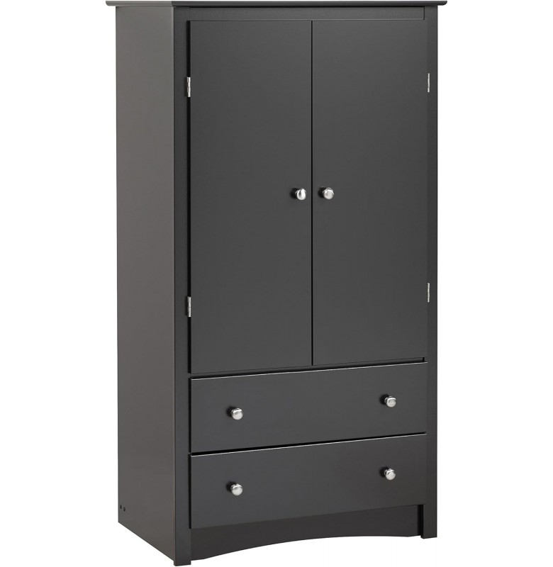 2-Door Armoire (Black)