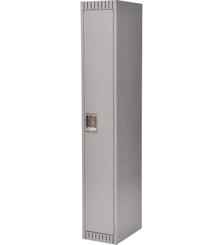 Lockers, 12" x 18" x 72", Steel, Grey, Knocked Down