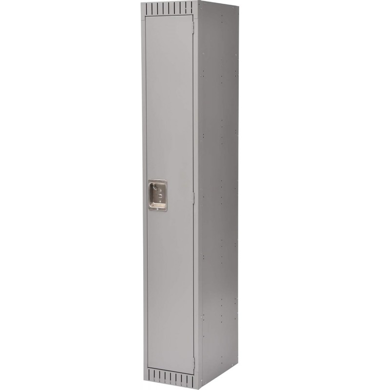 Lockers, 12" x 18" x 72", Steel, Grey, Knocked Down