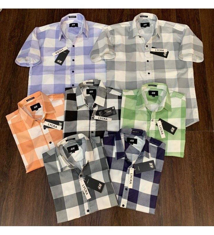 Check Design in Different Colors Casual Slim Fit Shirts